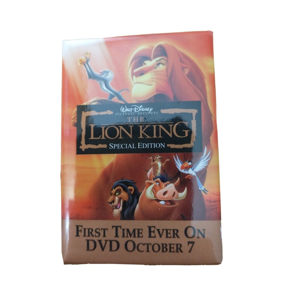 Walt Disney The Lion King Special Edition DVD Promo Movie Badge Button Pin